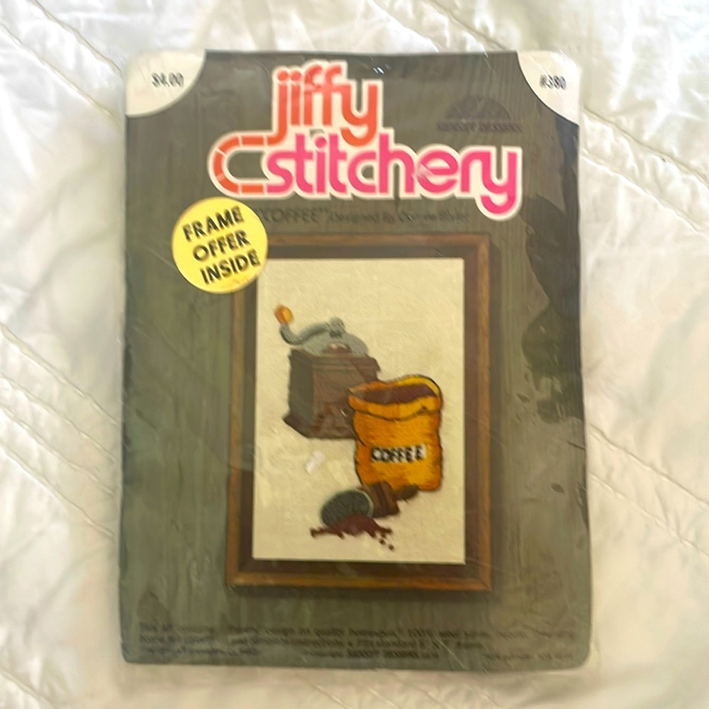 3/$15 Coffee themed Embroidery Kit